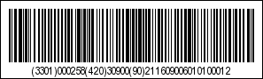 EAN128/GS-1 barcode